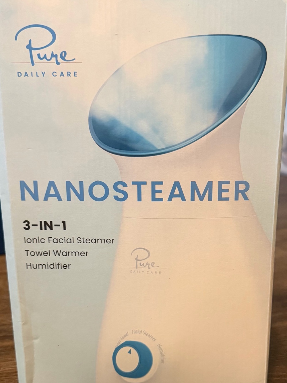 Pure Daily Care NanoSteamer - Blue & Cream Facial Steamer